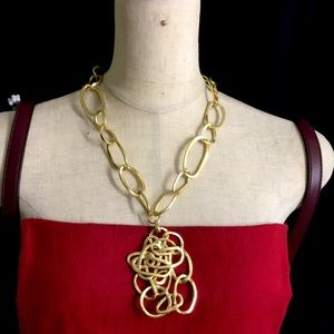 🖤RARE💕💕KS PARIS satin goldtone metal necklace
